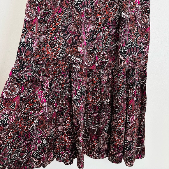 Maeve by Anthropologie Lisabetta Dark Floral Maxi Dress Oversized Boho - Picture 14 of 16